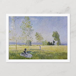 Wiese im Sommer bei Bezons von Monet Postkarte