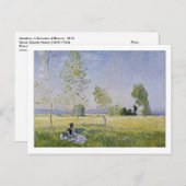 Wiese im Sommer in Bezons by Monet Postkarte (Vorne/Hinten)