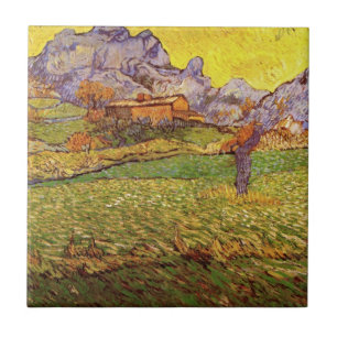 Wiese in den Bergen von Vincent van Gogh Fliese