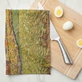 Wiese in den Bergen von Vincent van Gogh Geschirrtuch (Viertel Falte)