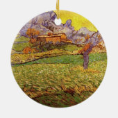 Wiese in den Bergen von Vincent van Gogh Keramik Ornament (Hinten)