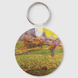 Wiese in den Bergen von Vincent van Gogh Schlüsselanhänger