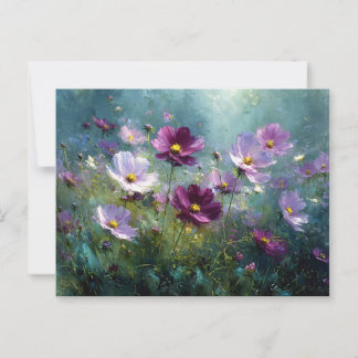 Wiese Lila Wildblumen im Blut Postkarte