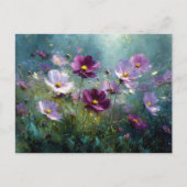 Wiese Lila Wildblumen im Blut Postkarte (Vorderseite)