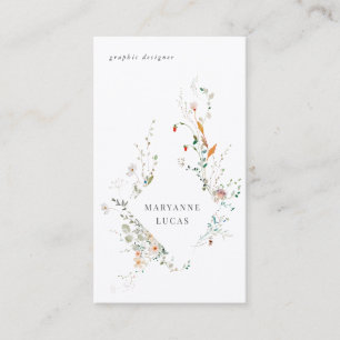 Wiese Minimal Blumenkarte Visitenkarte