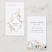 Wiese Minimal Blumenkarte Visitenkarte (Vorne/Hinten)