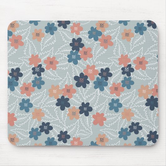 Wiese mit bunten Frühlingsblumen Mousepad (Vorne)