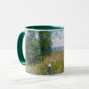 Wiese mit Pappeln von Claude Monet Tasse