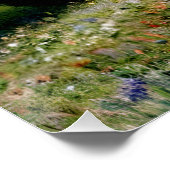 Wiese mit Poplars Poster (Ecke)