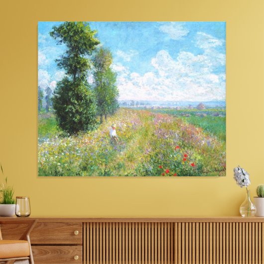 Wiese mit Poplars von Claude Monet Leinwanddruck (Insitu (Wohnzimmer))