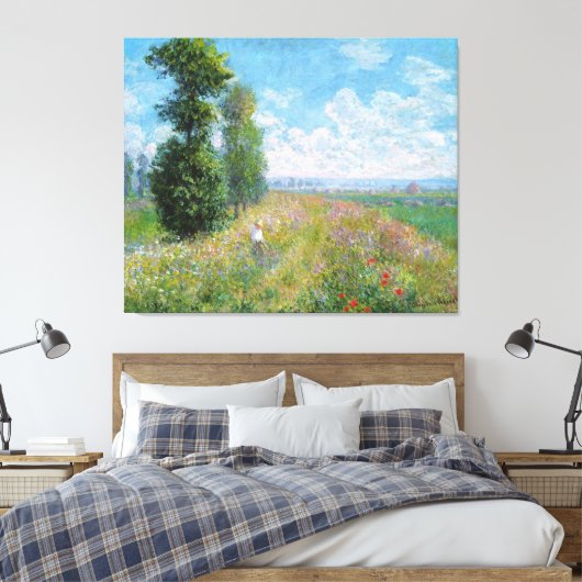 Wiese mit Poplars von Claude Monet Leinwanddruck (Insitu (Schlafzimmer))