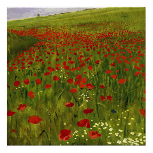 Wiese mit Poppies (1896) Merse Pál Szinyei Poster