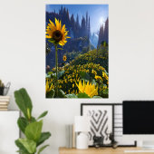 Wiese mit Sonnenblumen | AI Art Poster (Heimbüro)