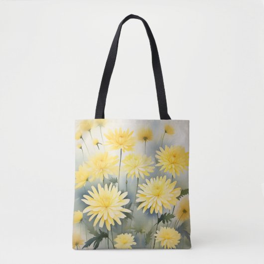 Wiese mit Wasserfarbe Chrysanthema Tasche (Vorderseite)