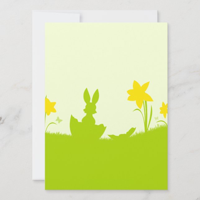 Wiese Osterhase Narzissen (Vorderseite)