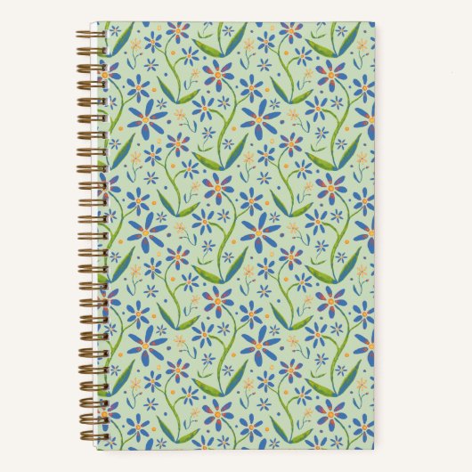 Wiese | Tanzende Aquarellmargeriten Notizblock (Vorderseite)