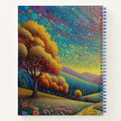 Wiese und Blumen Farbige Kunst Notizblock (Rückseite)
