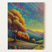 Wiese und Blumen Farbige Kunst Planer (Rückseite)