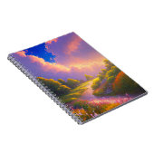 Wiese und Stream inmitten eines Stormy Sunset Notizblock (Rechte Seite)