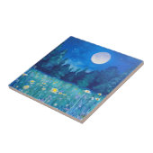 Wiese und Wald unter Vollmond Fliese (Seite)