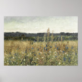 Wiese, Vintages Öl auf Leinwand, Kunst Poster (Vorne)