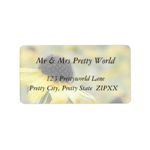 Wiese von schwarzem mit Augen Susans Adressaufkleber