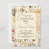 Wiese Wildblume 2024 Abschluss Einladung (Vorderseite)