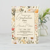 Wiese Wildblume 2024 Abschluss Einladung (Stehend Vorderseite)