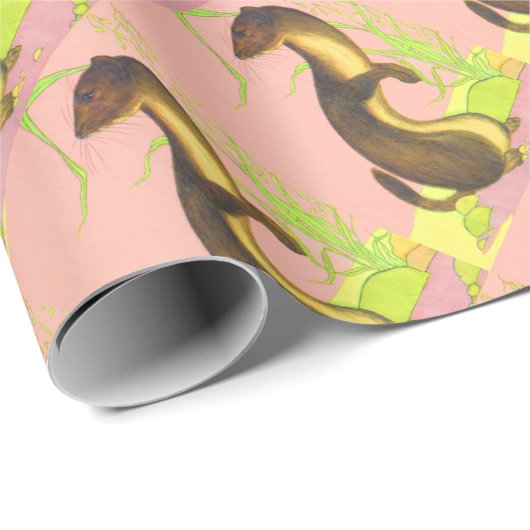 Wiesel Geschenkpapier (Rolleneckpunkt)