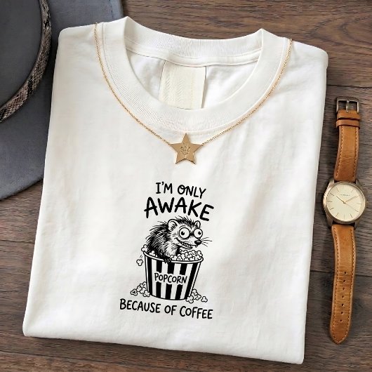 Wiesel Kaffee Lustig Grafik T-Shirt