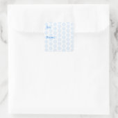 Wiesel-Schneeflocken-Aufkleber Quadratischer Aufkleber (Tasche)