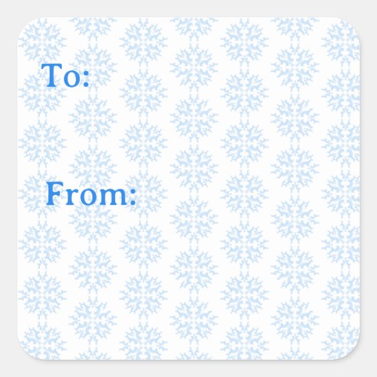 Wiesel-Schneeflocken-Aufkleber Quadratischer Aufkleber (Vorderseite)