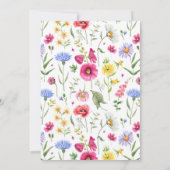 Wiesen-Blume Babydusche Einladung (Rückseite)