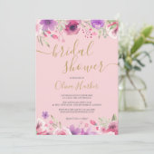 Wiesen-Blume Blumenkohl-Brautparty Einladung (Stehend Vorderseite)