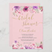 Wiesen-Blume Blumenkohl-Brautparty Einladung (Vorne/Hinten)