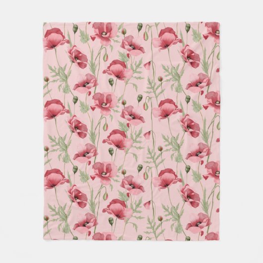 Wiesen-Blume drucken Landhaus Fleecedecke (Vorderseite)