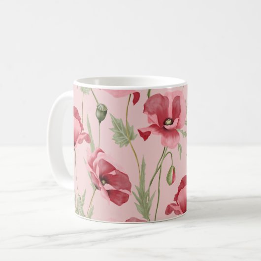 Wiesen-Blume drucken Landhaus Kaffeetasse (Vorderseite Links)