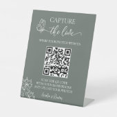 Wiesen-Blume fangen die Liebe-Hochzeit ein Sockelschild (Vorderseite)