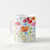 Wiesen-Blumen Kaffeetasse (Vorderseite Links)