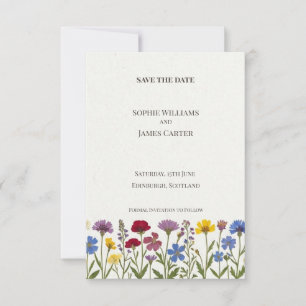 Wiesen-Blumen-Save-the-Date-Karte Save The Date