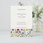 Wiesen-Blumen-Save-the-Date-Karte Save The Date (Stehend Vorderseite)