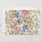 Wiesen farbenfrohe Blume Erwachsene Einladung zum  (Rückseite)