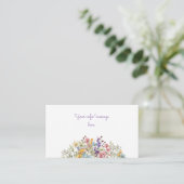 Wiesen farbenfrohe Blume Erwachsene Geburtstag Begleitkarte (Stehend Vorderseite)