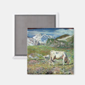 Wiesen im Frühling Magnet (Vorderseite/Rückseite)