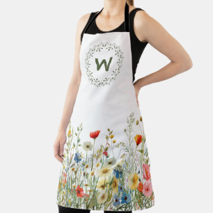 Wiesen-Kranz Wildblumen Küchenschürze Schürze