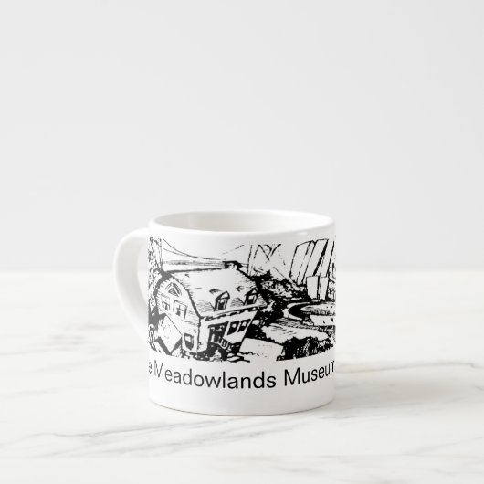 Wiesen-Museums-Espresso-Schale (Grafik u. Text) Espressotasse (Vorderseite Links)