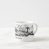 Wiesen-Museums-Espresso-Schale (Grafik u. Text) Espressotasse (Vorderseite Rechts)