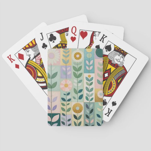 Wiesen-Patchwork Spielkarten (Rückseite)