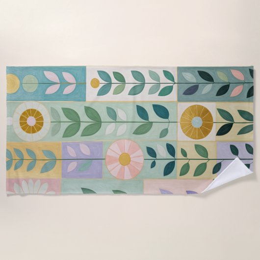 Wiesen-Patchwork Strandtuch (Vorderseite)