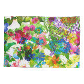 Wiesen Sommerblüten Botanischer Garten Wasserfarbe Kissenbezug (Rückseite)